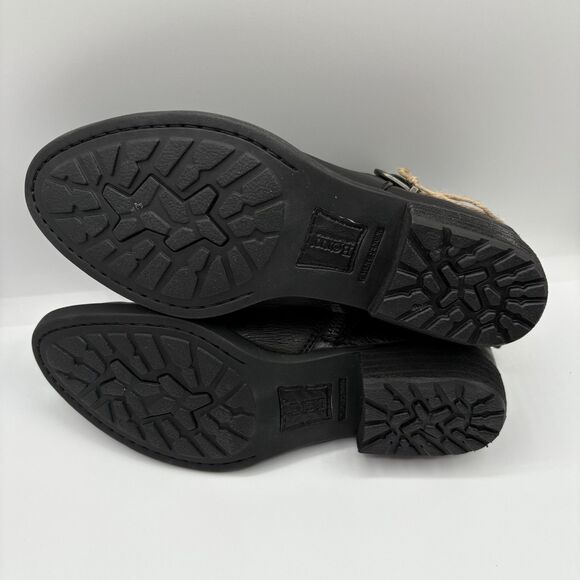 Born Women's Kati Block Heel Leather Boot Black Women’s 6.5 Biker Outdoor - Picture 7 of 10